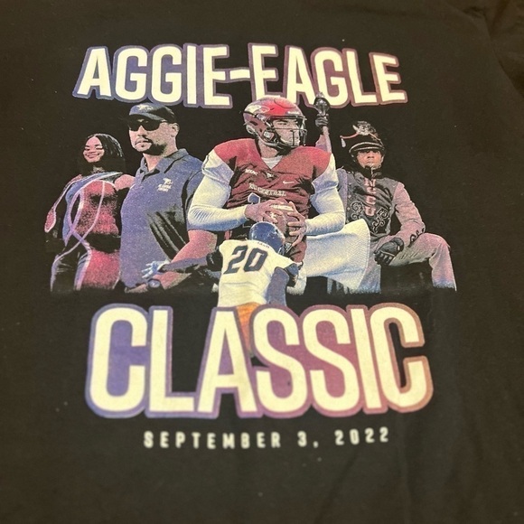 Aggie-Eagle T-shirt Men’s Large Gildan Classic September 3, 2022 Black, NWOT - Picture 3 of 5